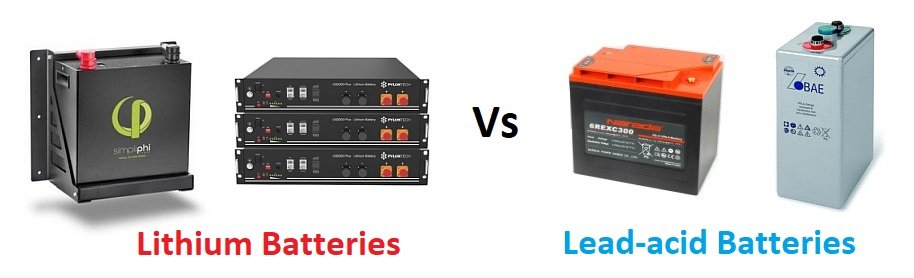 Lead-acid and lithium-ion batteries