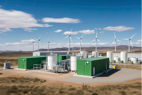 Energy storage station on open land