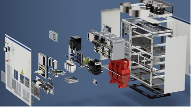 Disassembly diagram of energy storage system composed of various parts